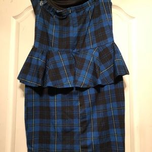 Plaid Peplum Dress